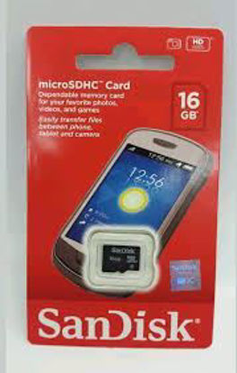 Picture of SanDisk 16GB Class 4 micro SDHC Memory Card