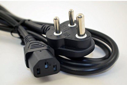 Picture of Power Cable Power Cord For Monitor/Cpu/Pc/Computer/Printer/Desktop/Smps Lack (6 Month Warranty)