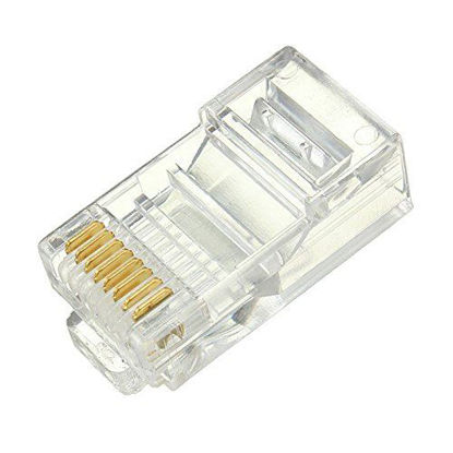Picture of D Link RJ 45 Connector Plug for ethernet 10/100 BASE-T UTP Cable Box of 100 Pcs