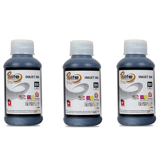 Picture of ProDot Inkjet Printer Refill Ink for HP 21, 27, 56, 678, 802, 818 and SAMSUNG M75, 80, 90 (Black, 100ml x 3)