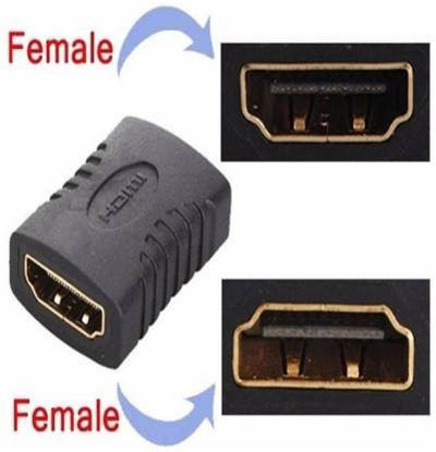 Picture of HDMI Female to Female Jointer Coupler Extender HDMI Adapter,Connector (TV, LAPTOP, VIDEO games, Black) Media Streaming Device  (Black)