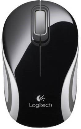 Picture of Logitech M 187 Wireless Optical Mini Mouse  (USB, Black)