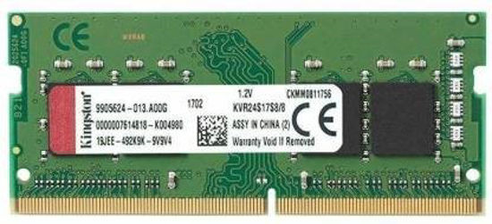 Picture of Kingston PC4-2400 DDR4 8 GB (Single Channel) Laptop (KVR24S17S8/8 , DDR4-2400 Non-ECC CL17 LAPTOP 1Rx8)