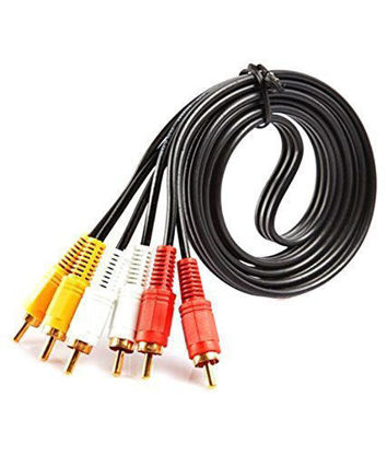 Picture of A V CABLE 3RC 1.5 MTR  Suitable for TV LCD LED Home Theater Laptop PC DVD - Black