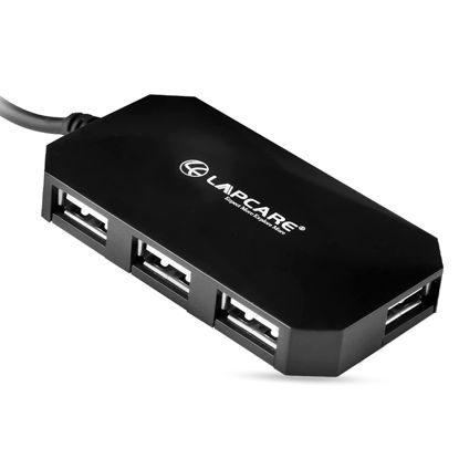 Picture of Lapcare USB 2.0 4-Port Hub with 1.5mt Cable (Black)