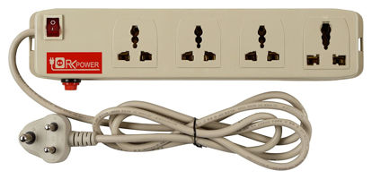 Picture of RK Power 4-Socket 1-Switch Extension Cord - 5 Meters (white )