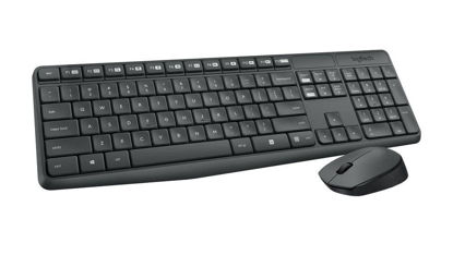 Picture of Logitech MK235 Wireless Keyboard and Mouse Set for Windows, 2.4 GHz Wireless Unifying USB Receiver, 15 FN Keys, Long Battery Life, Compatible with PC, Laptop - Black