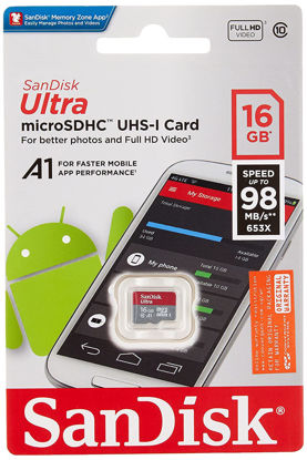 Picture of SanDisk 16GB Ultra MicroSDHC Memory Card (SDSQUAR-016G-GN6MN) - copy