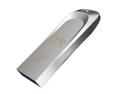 Picture of Morebyte 128 GB 2.0 USB Pen Drive/Flash Drive with Metal Body External Storage Device Silver -MB-FB1031