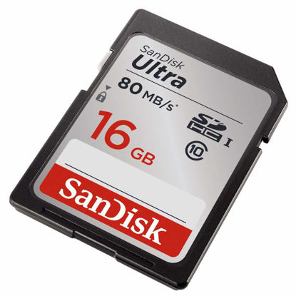Picture of SanDisk 16GB Ultra MicroSDHC Memory Card (SDSQUAR-016G-GN6MN)