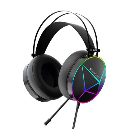 Picture of ZEBRONICS Zeb-Blitz USB Gaming Wired On Ear Headphones with Mic with Dolby Atmos,