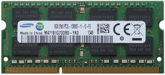 Picture of Samsung original 8GB 1 x 8GB 204-pin SODIMM DDR3 PC3L-12800 1600MHz ram memory module for laptops