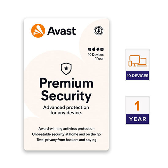 Picture of Avast Premium Security Multi-Device (PC, Mac, Android and iOS) (10 Devices | 1 Year) (Email Delivery in 2 hours- No CD)