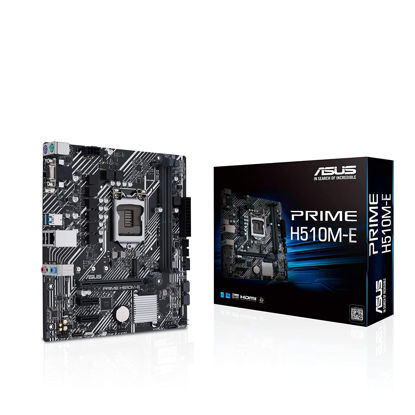Picture of ASUS Prime H510M-E LGA1200 (Intel 11th/10th Gen) Micro-ATX Motherboard (PCIe 4.0,M.2 Slot, 1Gb LAN, DP,HDMI, D-Sub, USB 3.2 Gen 1, COM Header, TPM Header, 4K@60Hz)