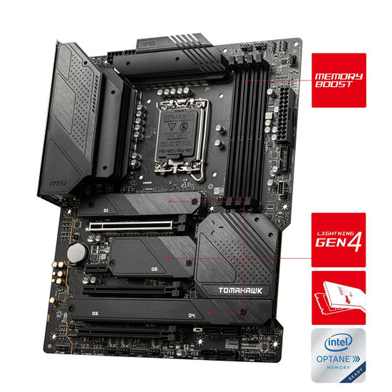 Picture of MSI MAG Z690 Tomahawk WiFi DDR4 Gaming Motherboard, ATX - Supports Intel Core 12th Gen Processors,