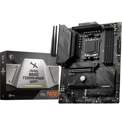 Picture of MSI MAG B650 Tomahawk WiFi Motherboard, ATX - Supports AMD Ryzen 7000 Series Processors, AM5-14 Duet Rail 80A VRM, DDR5